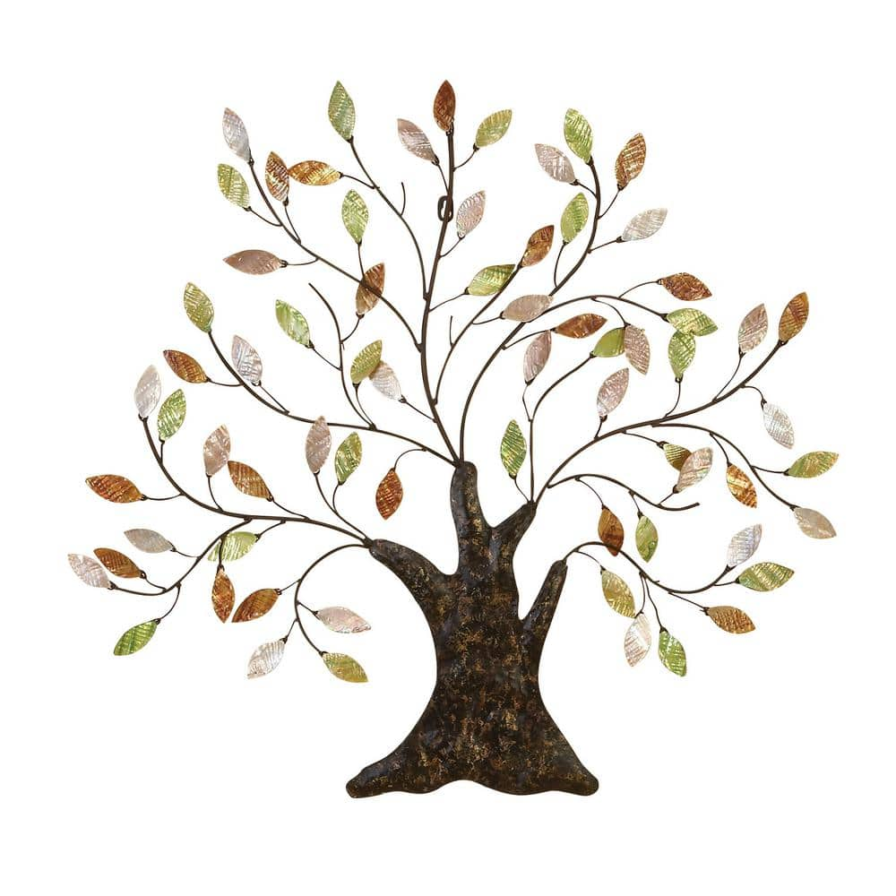 Litton Lane 30 In. X 29 In. Green Metal Traditional Wall Decor 29 In. X 