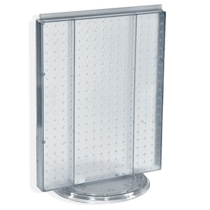 20.25 in. H x 16 in. W Revolving Pegboard Counter Display Clear