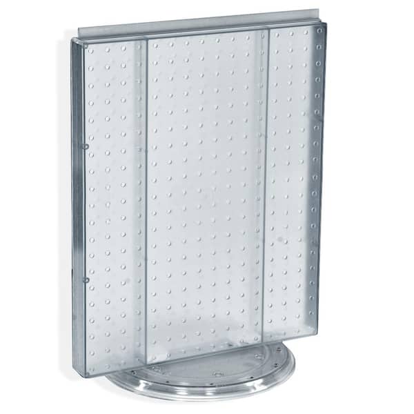 Azar Displays 20.25 in. H x 16 in. W Revolving Pegboard Counter Display Clear