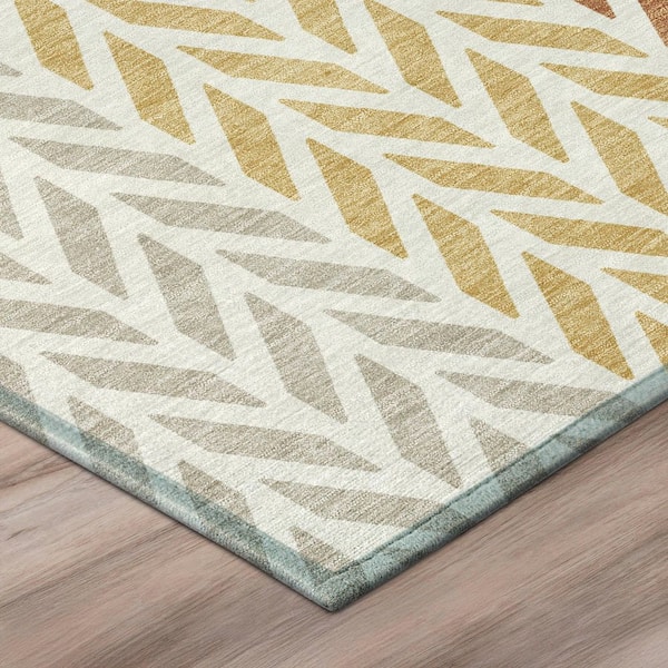 Chantille Machine Washable Indoor/Outdoor Abstract ACN3041 Beige 9 ft. x 12 ft. Area Rug