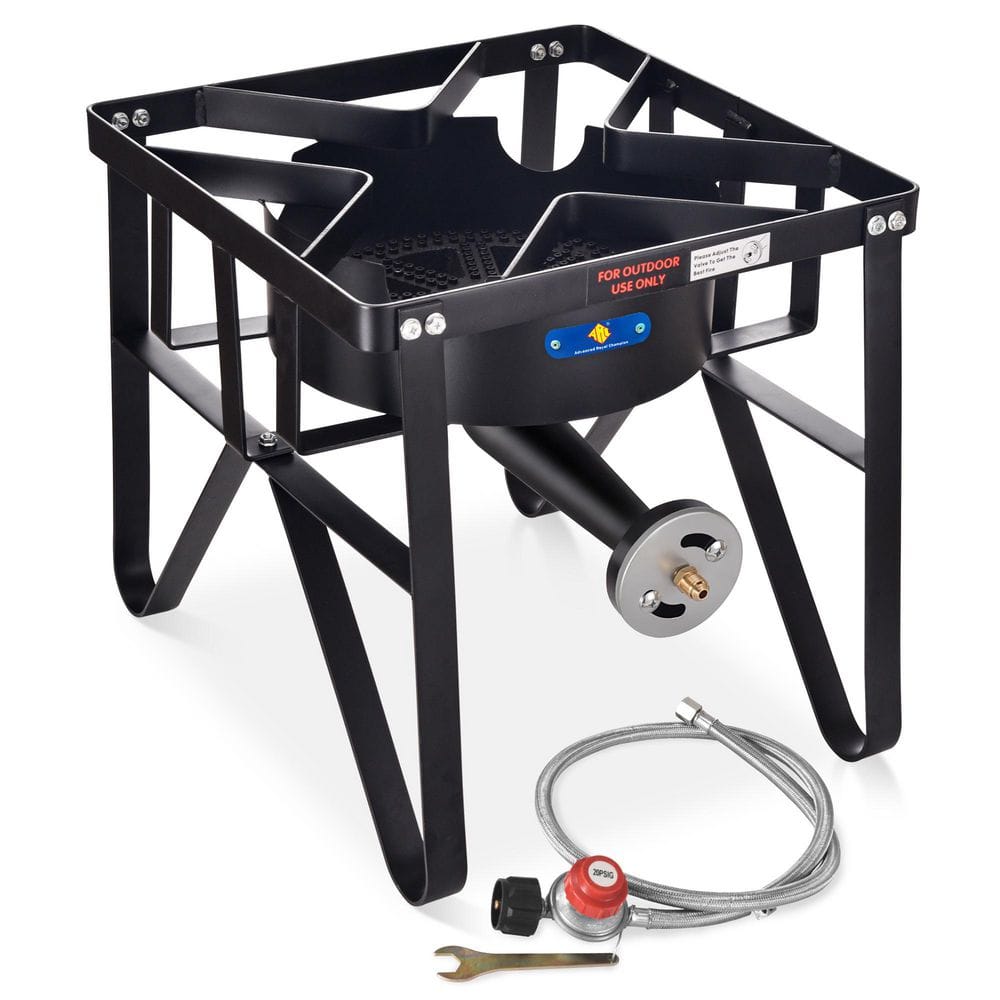 Heavy Duty Black Cast Iron Single Burner Propane Outdoor Stove