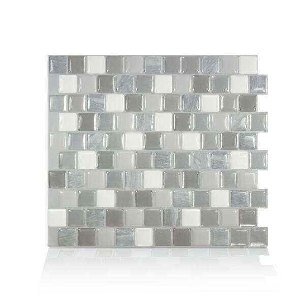 smart tiles Brixia Casoria 10.20 in. W x 8.85 in. H Peel and Stick Self-Adhesive Decorative Mosaic Wall Tile Backsplash (4-Pack)