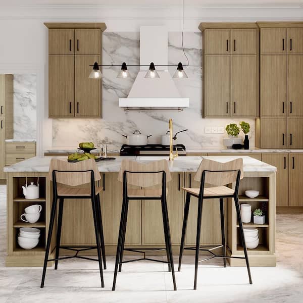 Washington Franklin Hargrove 1.63 in. W x 0.75 in. D x 96 in. H in Vanguard Oak Shaker Light Rail Molding