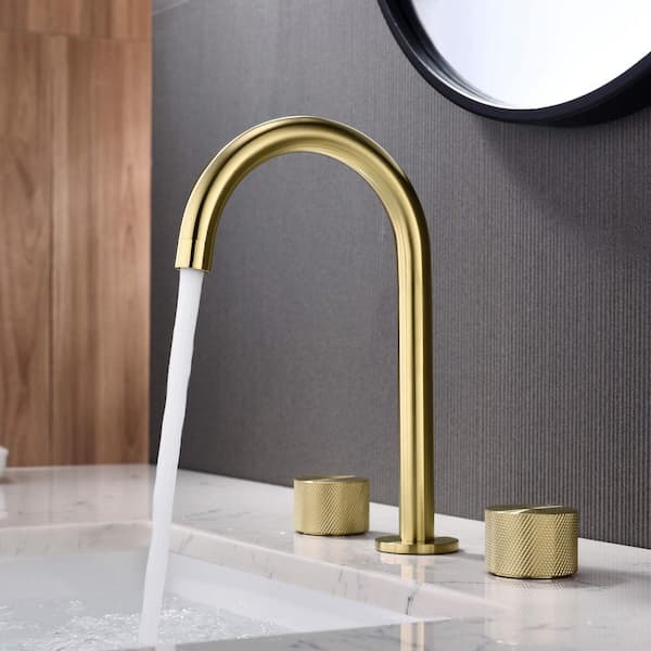Circular X 8 in. Bathroom Sink Widespread Faucet with Drain Assembly