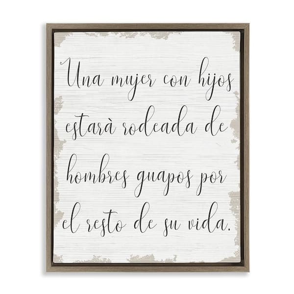 Stupell Industries Funny Boy Mom Phrase by Lil' Rue Brown Floater Frame Typography Graphic Art Print 21 in. x 17 in.
