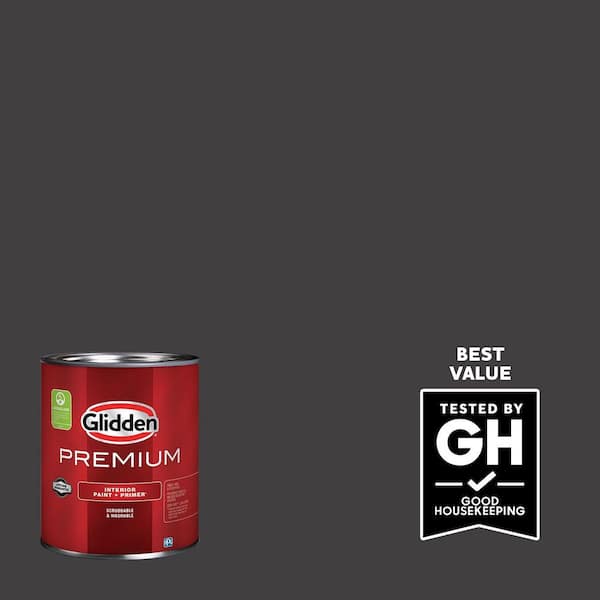 Glidden Premium 1-qt. Black Magic PPG1001-7 Satin Interior Latex Paint