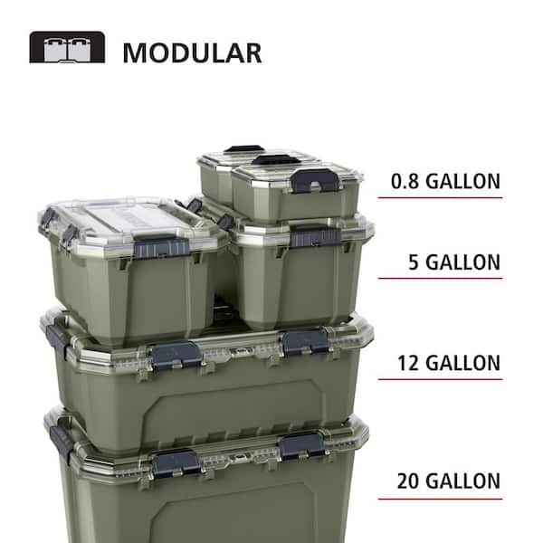 Husky 0.8 Gal. Professional Duty Waterproof Storage Container with