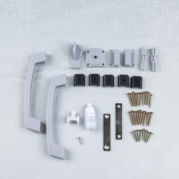 Everbilt Accordion Door Saturn Linen Light Grey 36 in. x 80 in