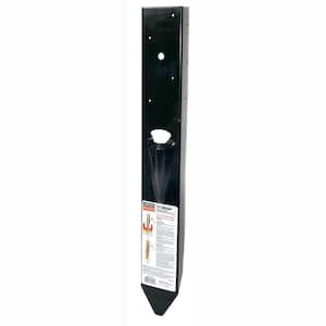 E-Z Mender 12-Gauge Black Powder-Coated Mender Plate for 4x4 Nominal Wood Post