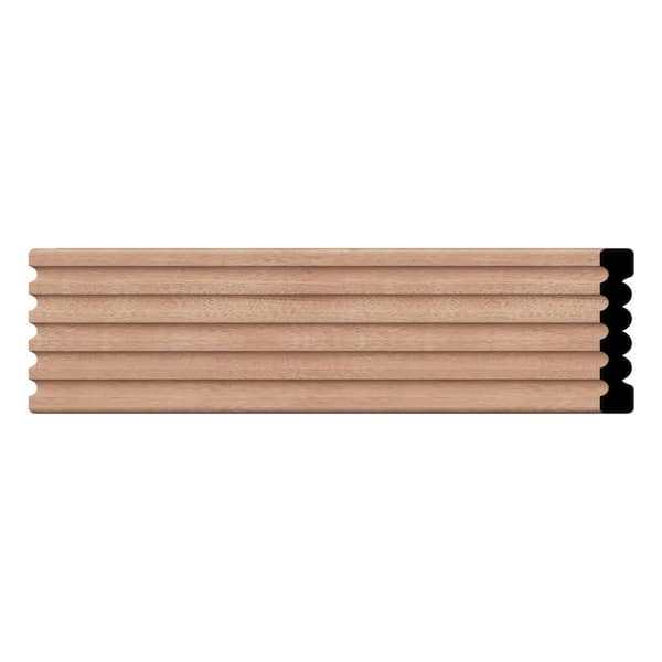 Ekena Millwork WM338 0.56 in. D x 3.38 in. W x 96 in. L Wood (Sapele Mahogany) Chair Rail Moulding