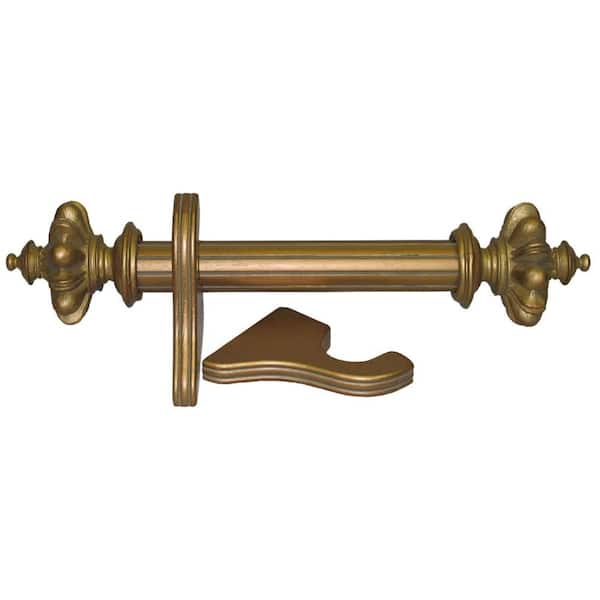Classic Home Istanbul 84 in. Single Curtain Rod in Historical Gold
