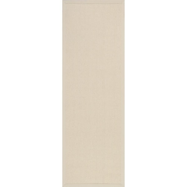 Monica Geometric Wool Area Rug Ivory 2 ft. 6 in. x 8 ft. Area Rug