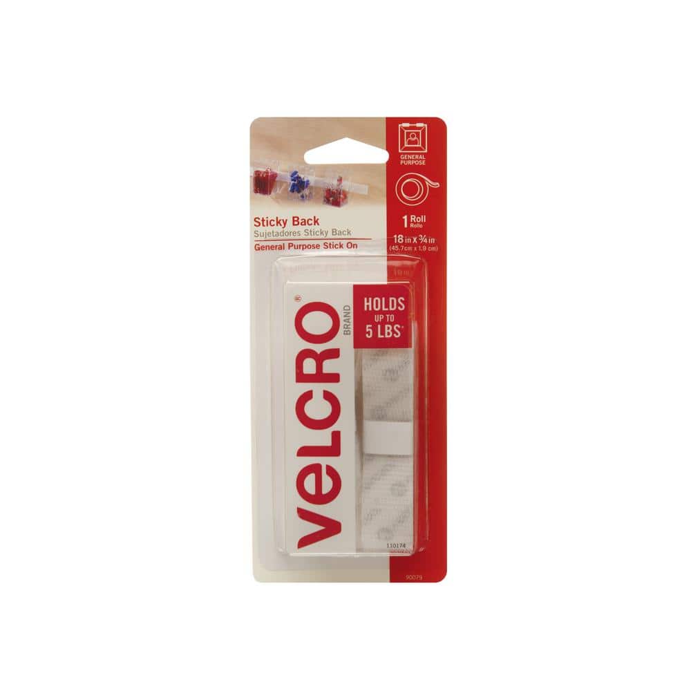 VELCRO 3-1/2 in. x 3/4 in. Sticky Back Strips (4-Pack) 90075 - The Home  Depot