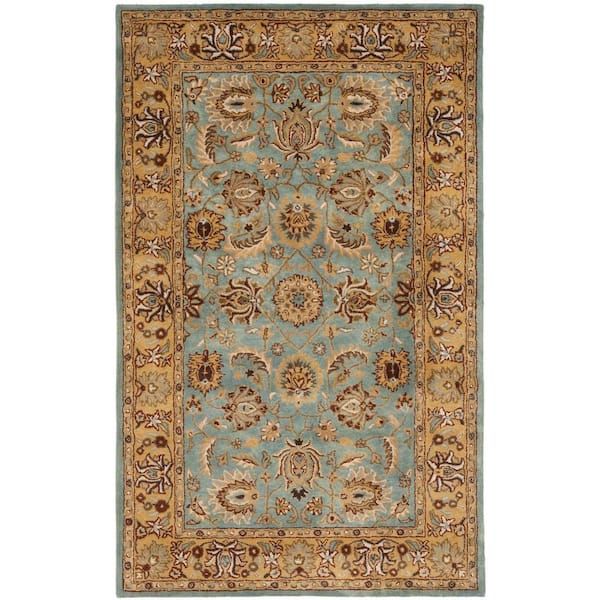 SAFAVIEH Heritage Blue/Gold 5 ft. x 8 ft. Border Area Rug
