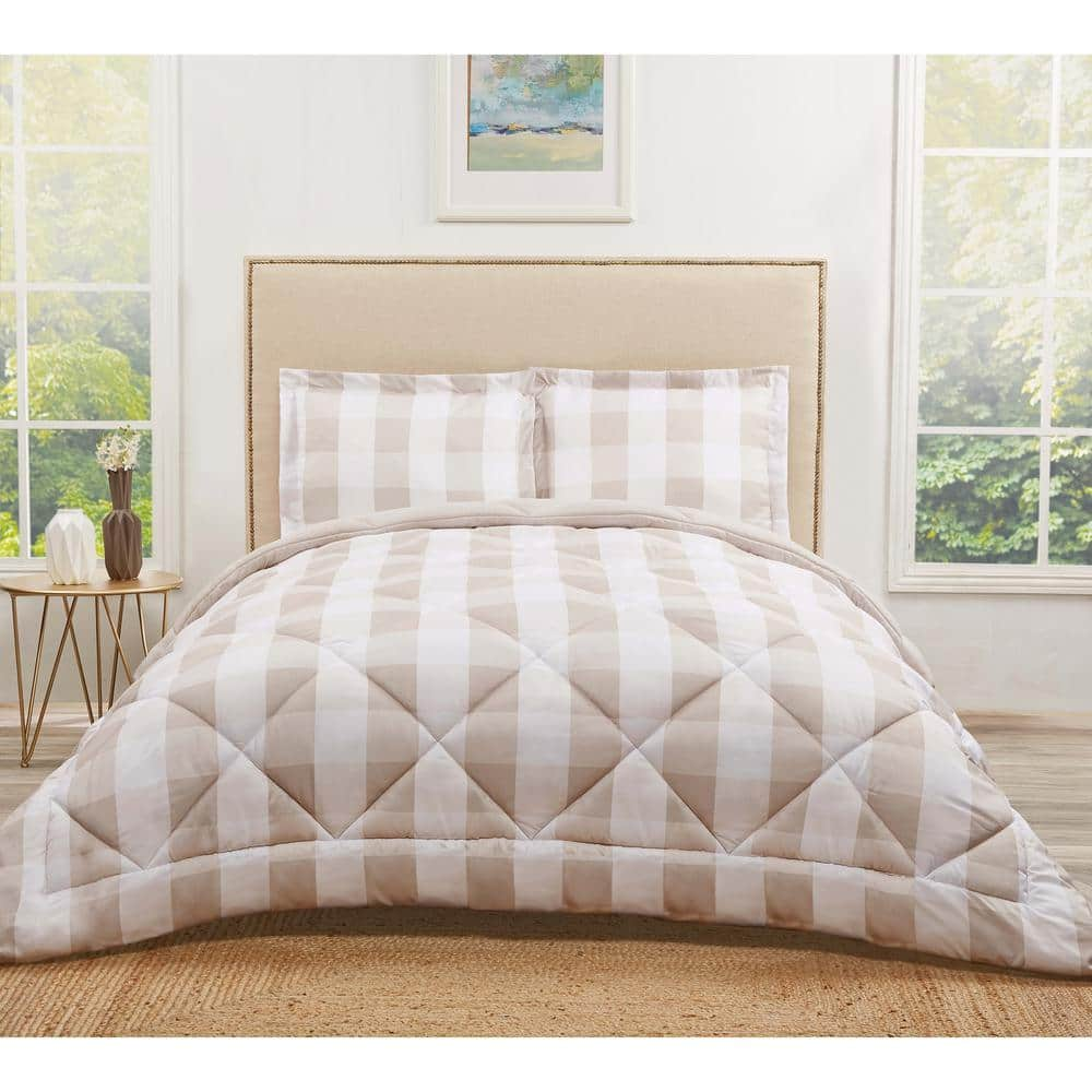 Rustic Bedding Sets: King Size Buffalo Plaid Plush Bed Set