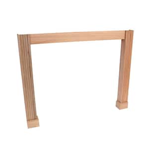 Traditional 63.5 in. x 50 in. Oak Leg and Skirt Kit