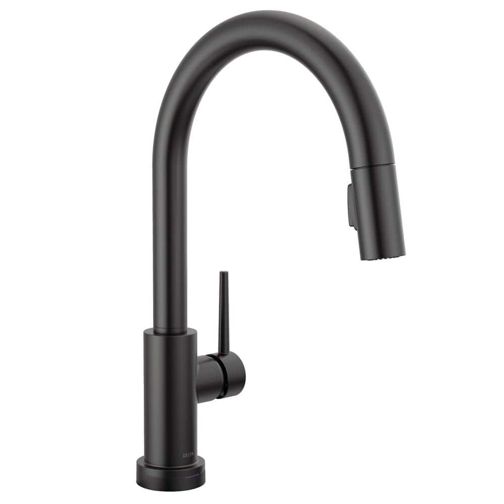 Matte Black Stainless Steel Pull-Down Kitchen Faucet with Touch Control