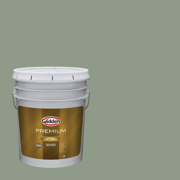 Glidden Premium 5 gal. PPG1129-5 Farm Fresh Semi-Gloss Exterior Latex Paint