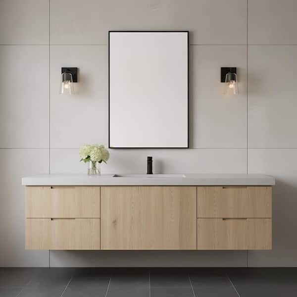 Miles 4.5 in. W x 8 in. H 1-Light Midnight Black Dimmable Wall Sconce with No Bulb Included