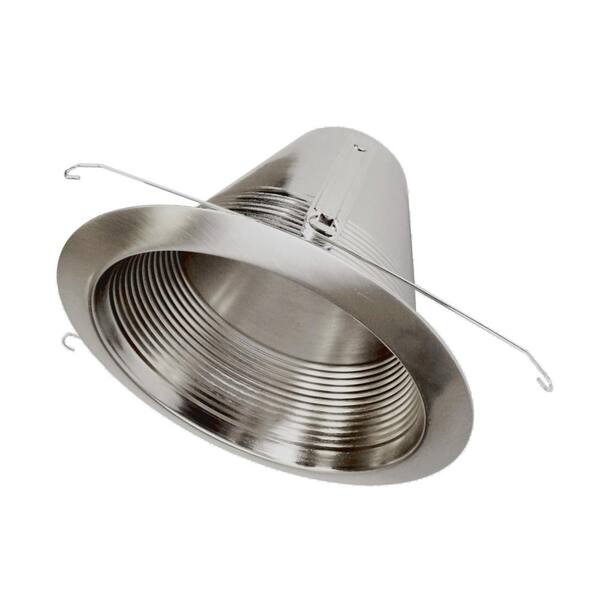 NICOR 6 in. Nickel Recessed Airtight Cone Baffle Trim 17550ANK