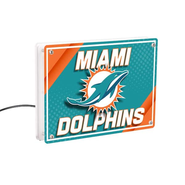 Evergreen Miami Dolphins NFL Football Green Rectangle Desklite LED Decor