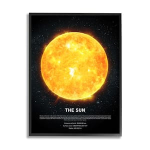 "Milky Way Sun Outer Space Astrological Facts" by Design Fabrikken Framed Astronomy Wall Art Print 24 in. x 30 in.