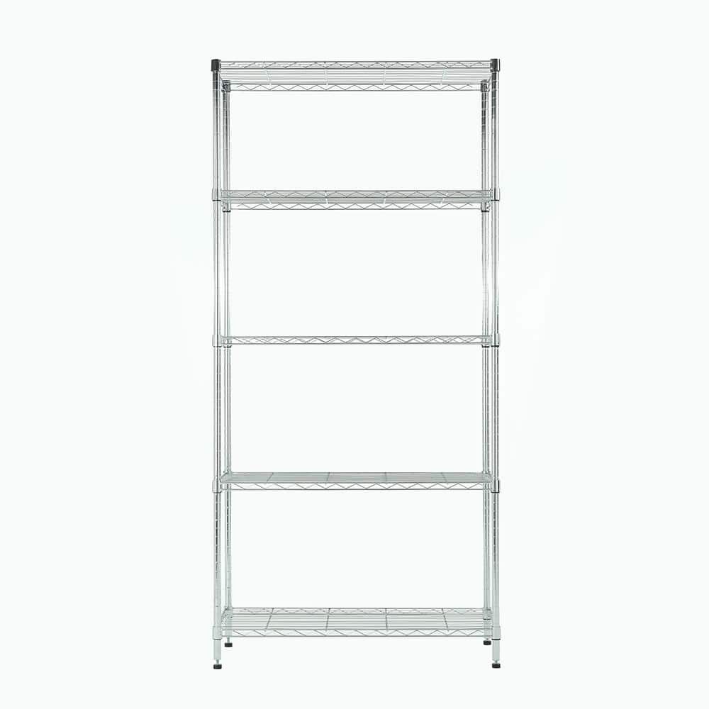 Chrome 5-Tier Steel Shelving (15.7 in. x 33.5 in. x 71.4 in.) price history on PriceWatchPro