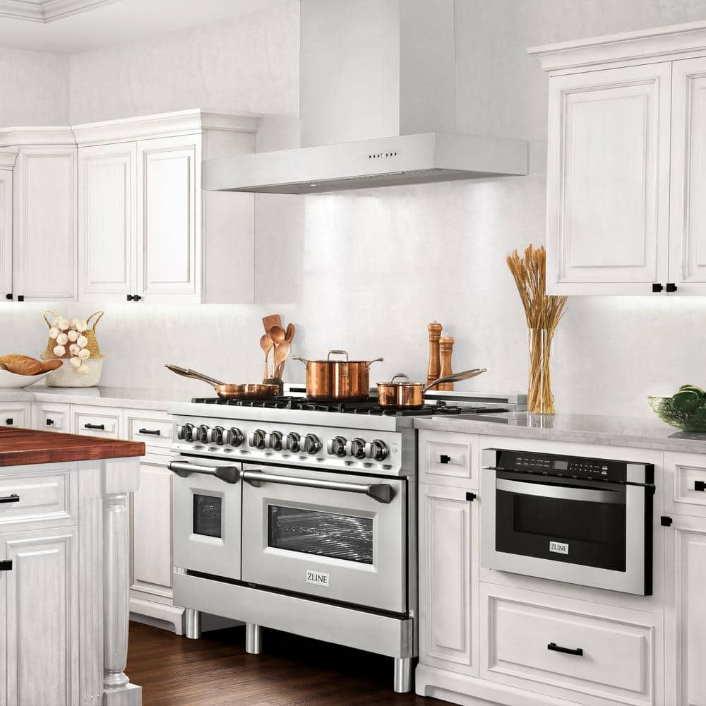 48-Inch Stainless Steel Convertible Wall Mounted Range Hood