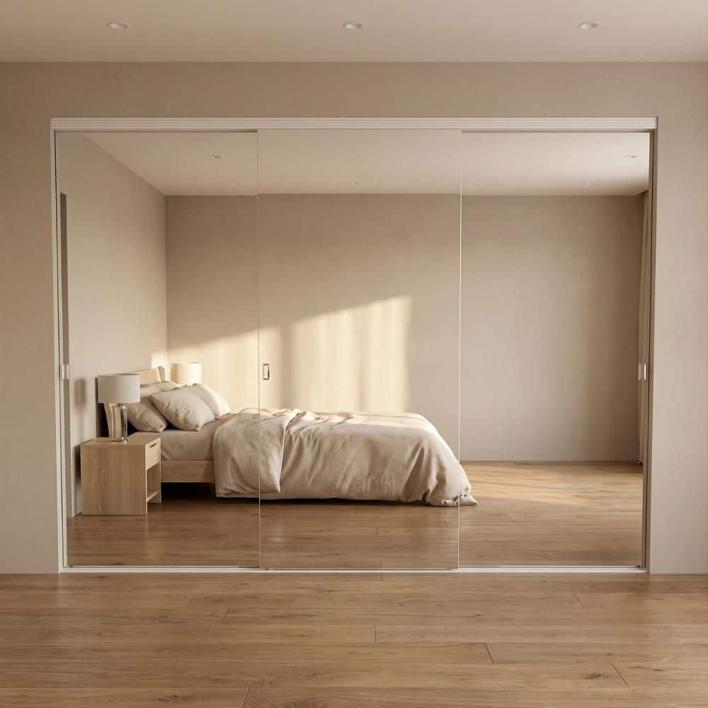 Impact Plus 108 in. x 84 in. Polished Edge Backed Mirror Aluminum