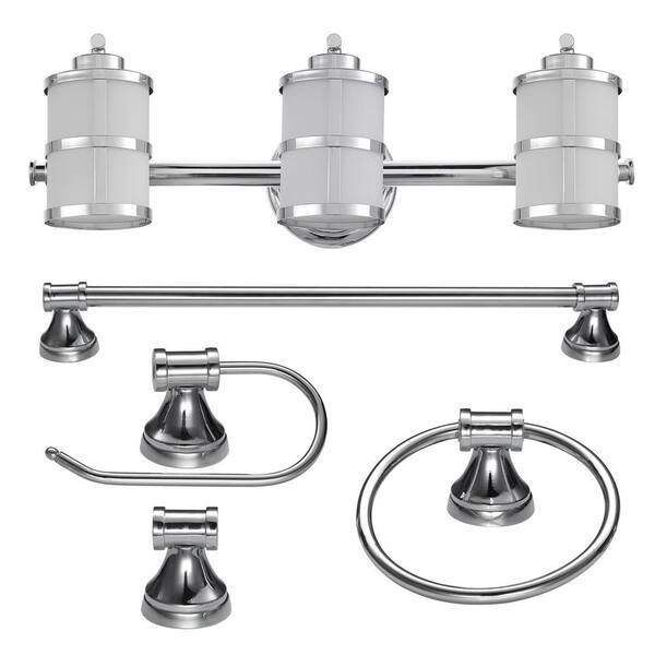 Globe Electric Kennewick 3-Light Chrome Bath Light