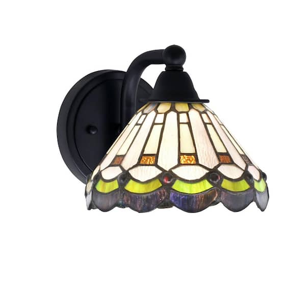 Unbranded Madison 7 in. 1-Light Matte Black Wall Sconce with Standard Shade