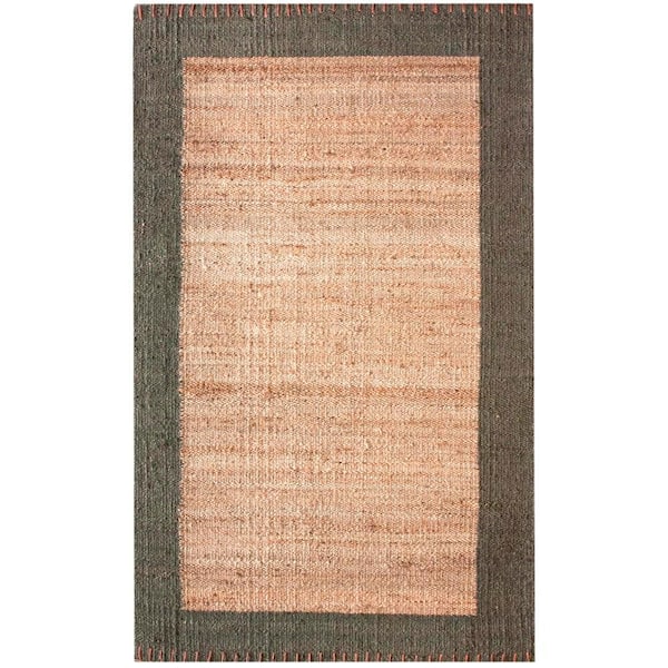 nuLOOM Cameron Solid Jute Natural 9 ft. x 12 ft. Area Rug