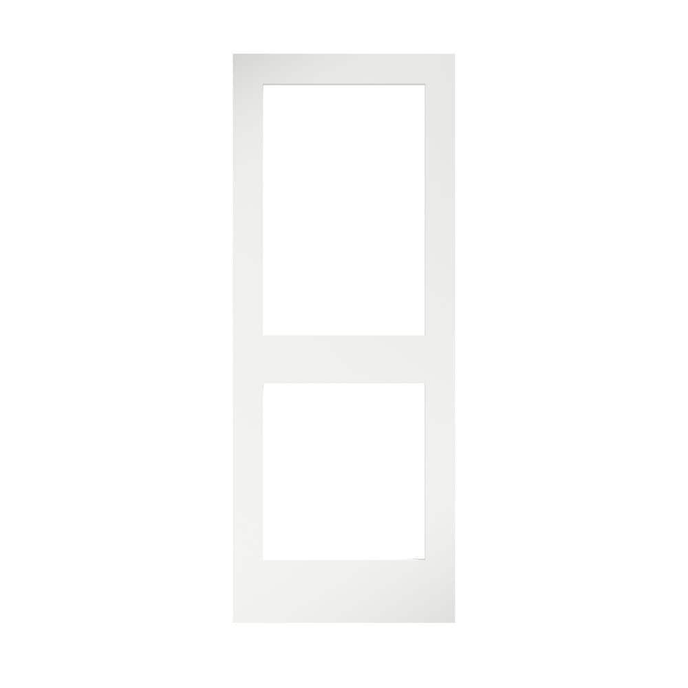 32" x 80" White Primed Pine 2-Lite Interior Door Slab