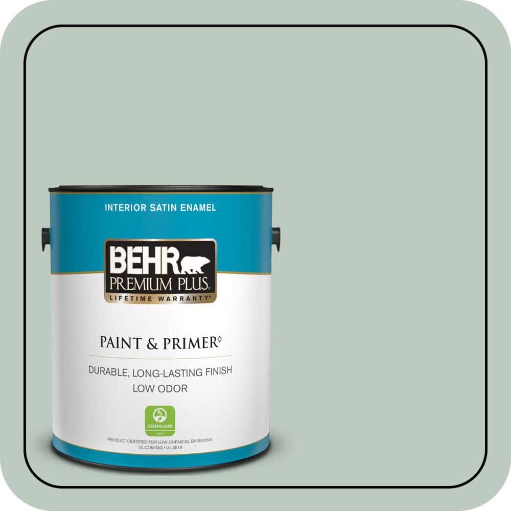 1 gal. #N420-2 Mountain Falls Satin Enamel Low Odor Interior Paint & Primer price history on PriceWatchPro