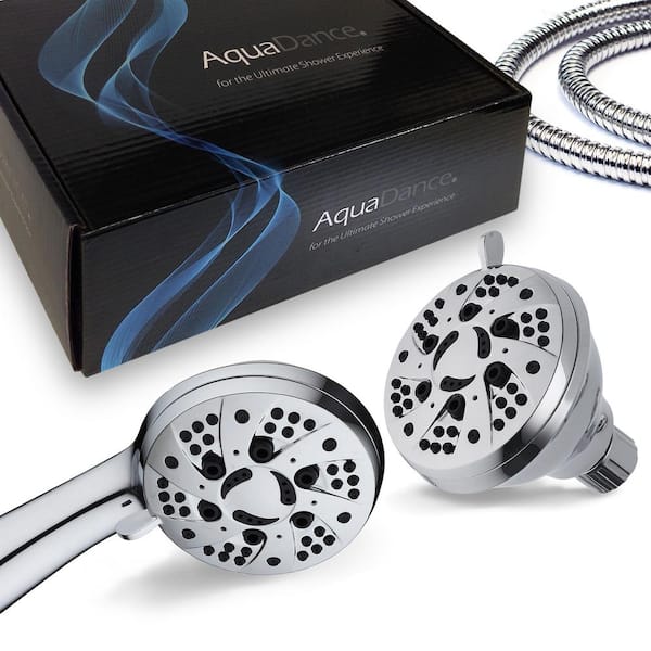 AquaDance 6 Zoll Regendusche Combo – 3-Wege System Mit Handbrause, 6 Einstellungen, Chrom