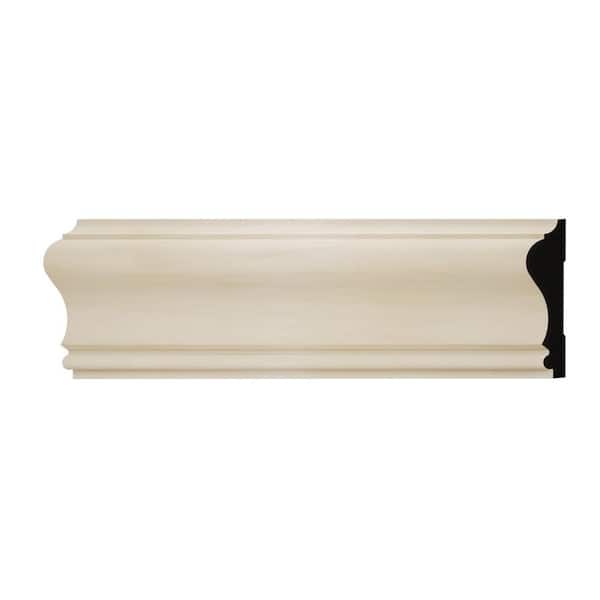 Ekena Millwork WM390 0.69 in. D x 2.63 in. W x 6 in. L Wood (Poplar) Chair Rail Sample