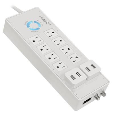 Power360 8-Outlet Floor Strip with USB Pluggable