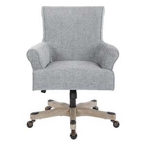 Megan Mist Fabric Office Chair with Grey Wash Wood