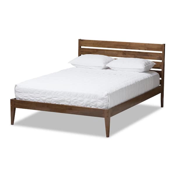 Baxton Studio Elmdon Medium Brown Wood Queen Platform Bed 28862