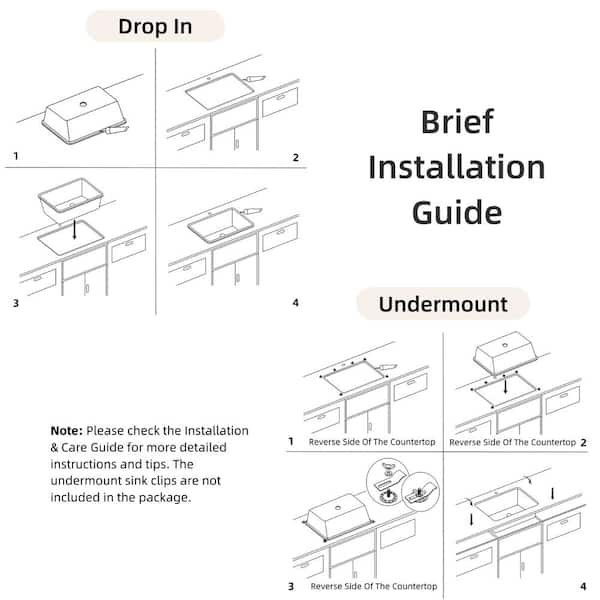 27 in. Drop-In/ Undermount Kitchen Sink Single Bowl, White Ceramic Undermount Kitchen Sink, Strainer Drain and Grid