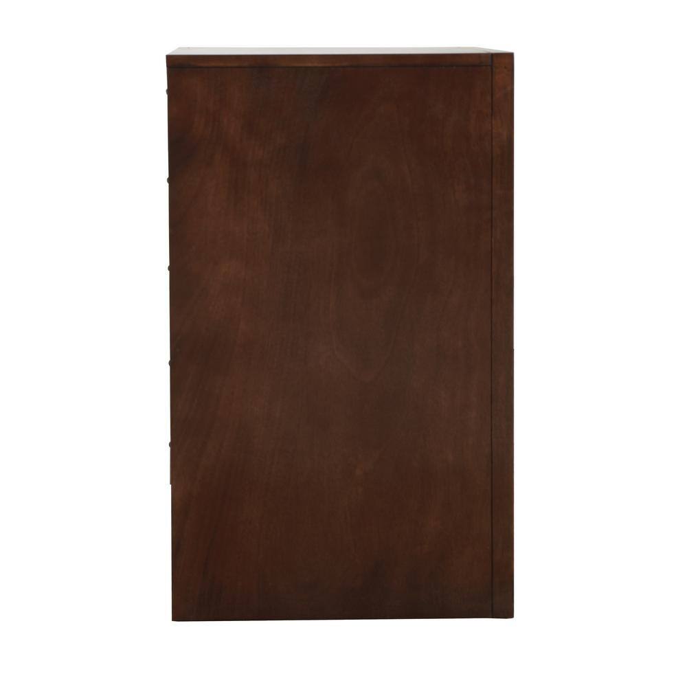 Marilla Cappuccino 3-Drawer Solid Wood Nightstand