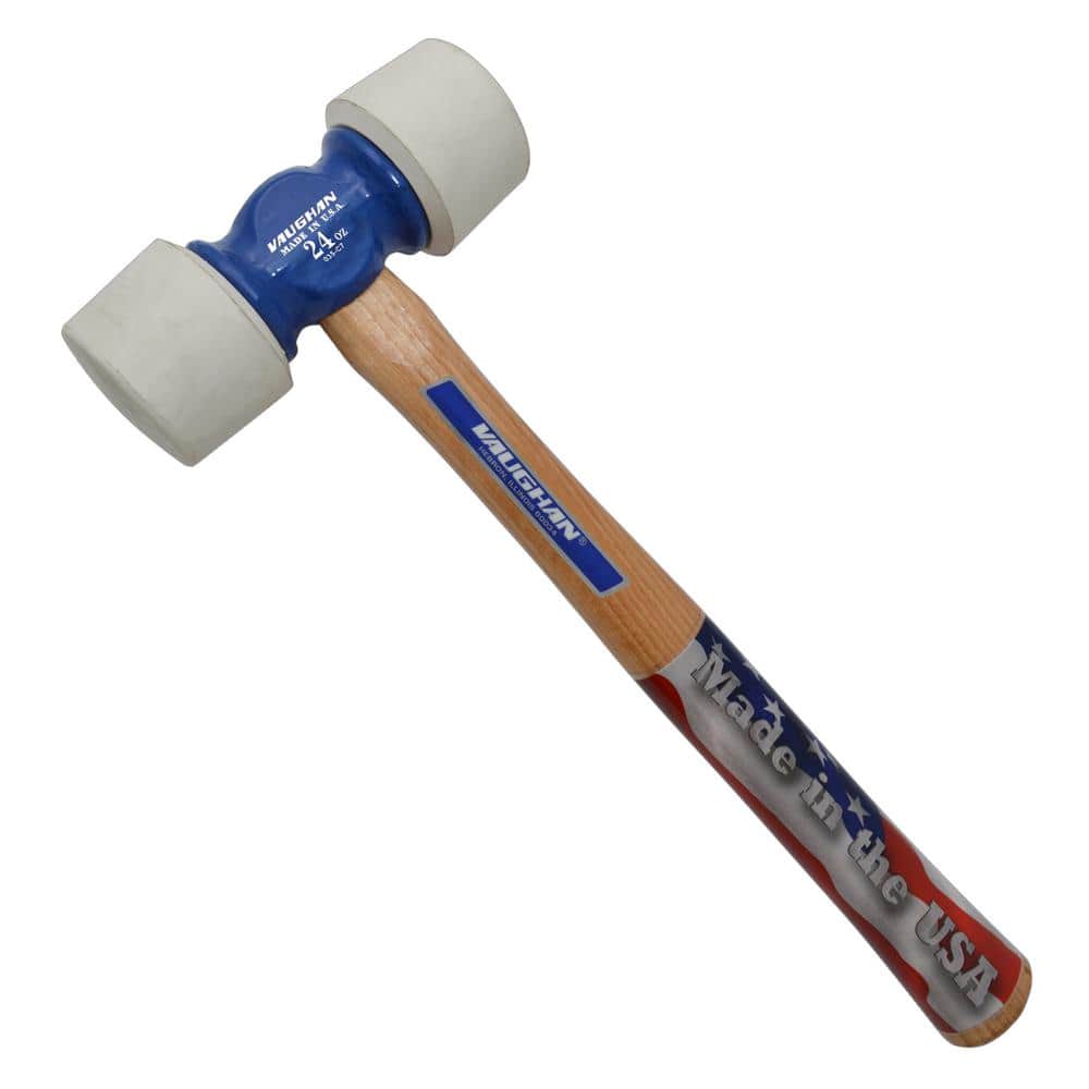 Vaughan 24 oz. White Tip Rubber Mallet with 14 in. Hardwood Handle ...