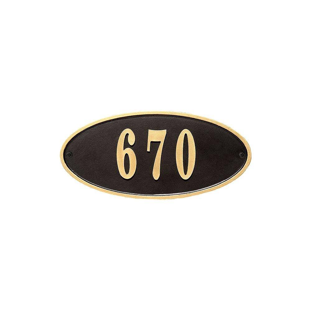 Claremont Oval Cast Aluminum Address Plaque