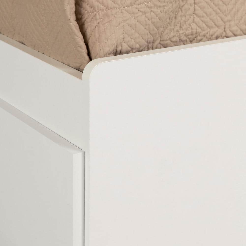 Pure White Fusion Full/Double Bed with 3 Storage Drawers