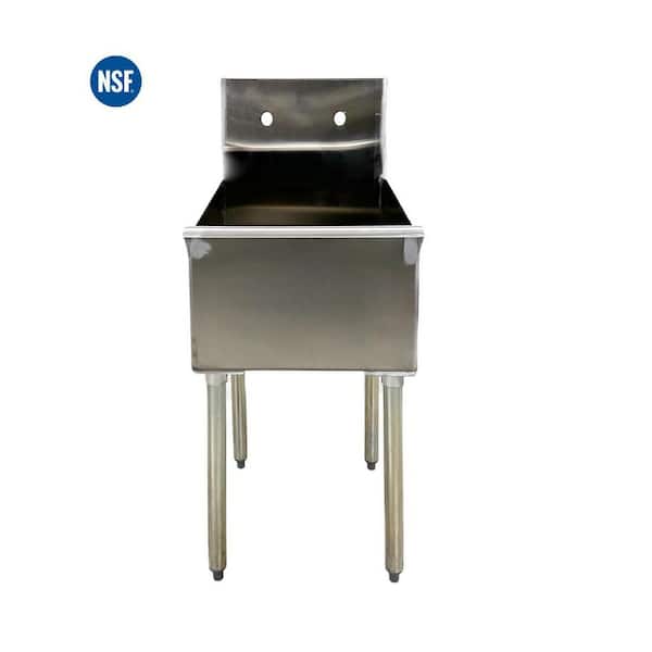 18 in. Stainless Steel Commercial Kitchen Prep/mop Utility Sink