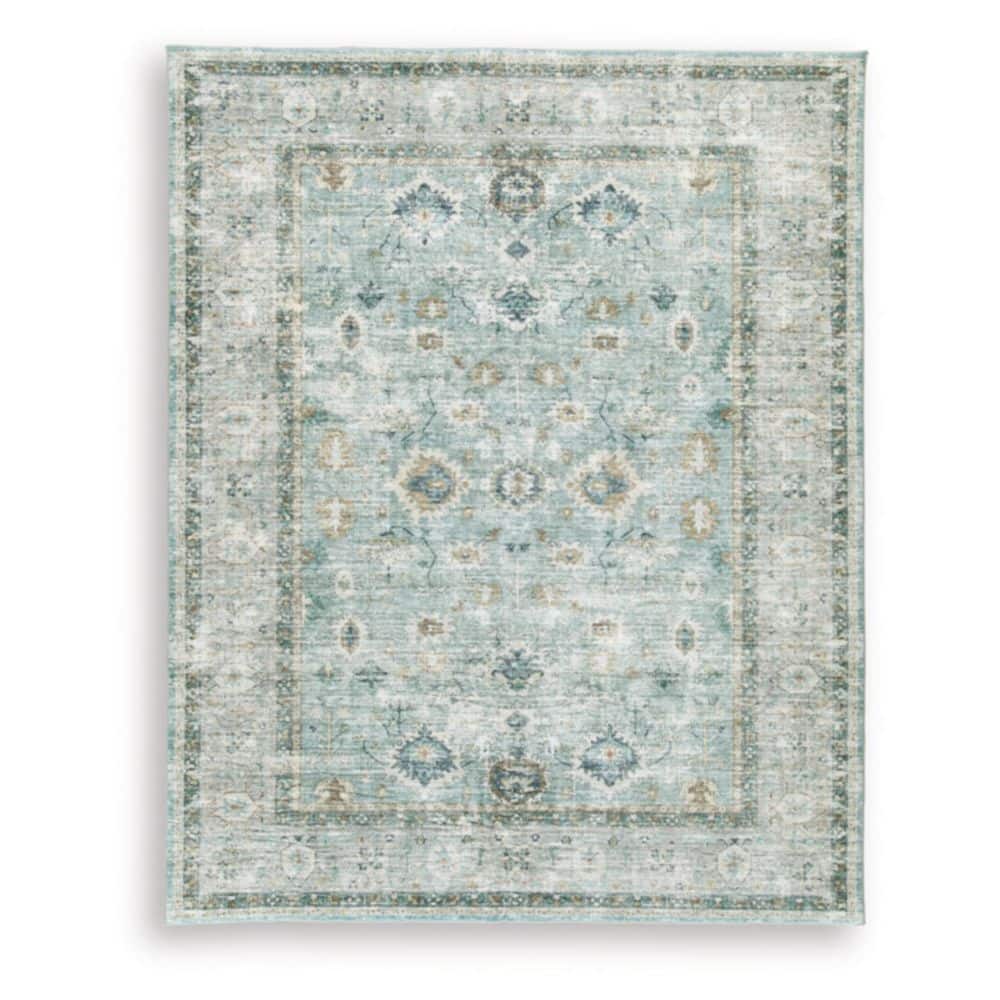 Ladstoney 8 ft. x 10 ft. Beige/Light Blue Botanical Area Rug price history on PriceWatchPro