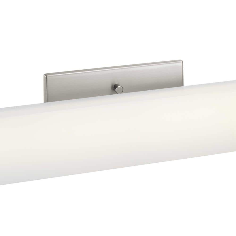 Brushed Nickel 36" LED Linear Bath Light with Acrylic Shade