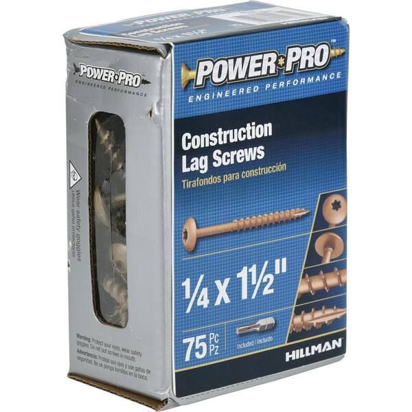 Power Pro 1/4 in. x 1-1/2 in. Star Truss-Head Construction Lag