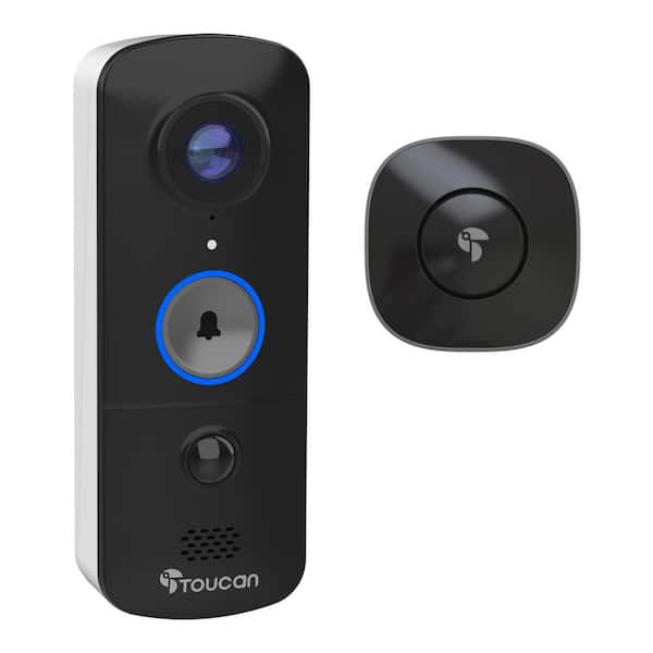 V3 Wi-Fi and Wire-Free Lithium Video Doorbell Camera with Chime , Night Vision, and Motion Detection, Black