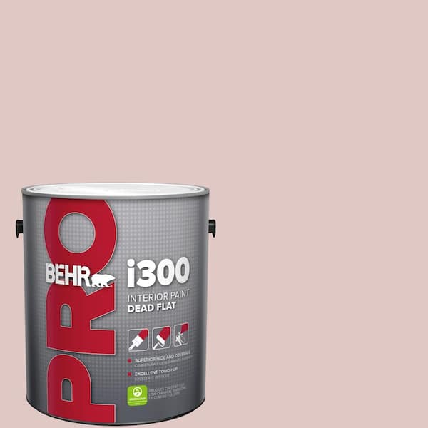 BEHR PRO 1 gal. #160E-2 Pink Water Dead Flat Interior Paint